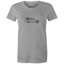 Falcon Wagon on the Side - Womens Crew T-Shirt