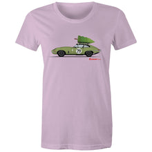 Christmas Jaguar E-Type Series - Women's Maple Tee