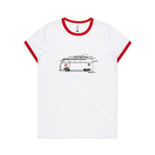 Surfing Kombi Side Women's Ringer Tee