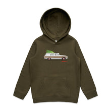 Christmas Falcon Surfing Wagon Tree - Kids Hoodies