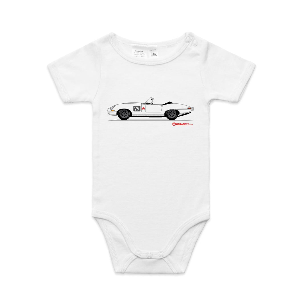 Jaguar E-Type Series One Roadster - Baby Onesie Romper
