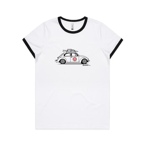 Beetle on the Side Women's Ringer Tee