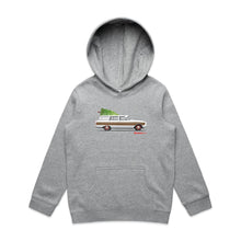 Christmas Falcon Surfing Wagon Tree - Kids Hoodies
