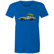 Christmas Jaguar E-Type Series  - Women's Maple Tee