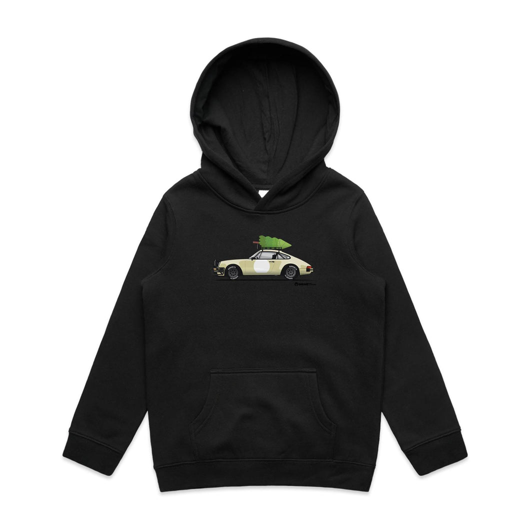 Christmas Porsche 911 Safari Tree - Kids Hoodies