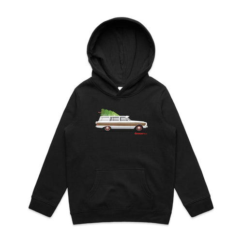 Christmas Falcon Surfing Wagon Tree - Kids Hoodies
