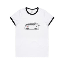 Surfing Kombi Side Women's Ringer Tee