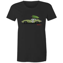 Christmas Jaguar E-Type Series  - Women's Maple Tee