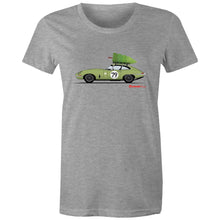 Christmas Jaguar E-Type Series  - Women's Maple Tee