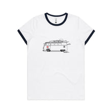 Surfing Kombi Side Women's Ringer Tee