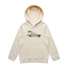 Christmas Falcon Surfing Wagon Tree - Kids Hoodies