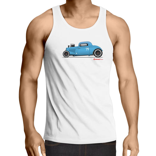 '34 Hot Rod Tall Lowdown - Mens Singlet Top