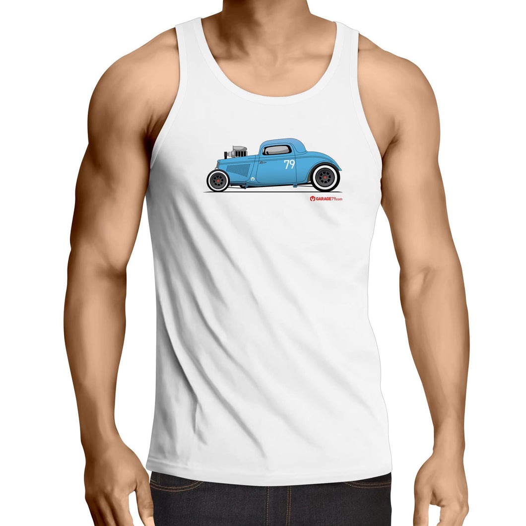 ’34 Hot Rod Lowdown - Mens Singlet Top