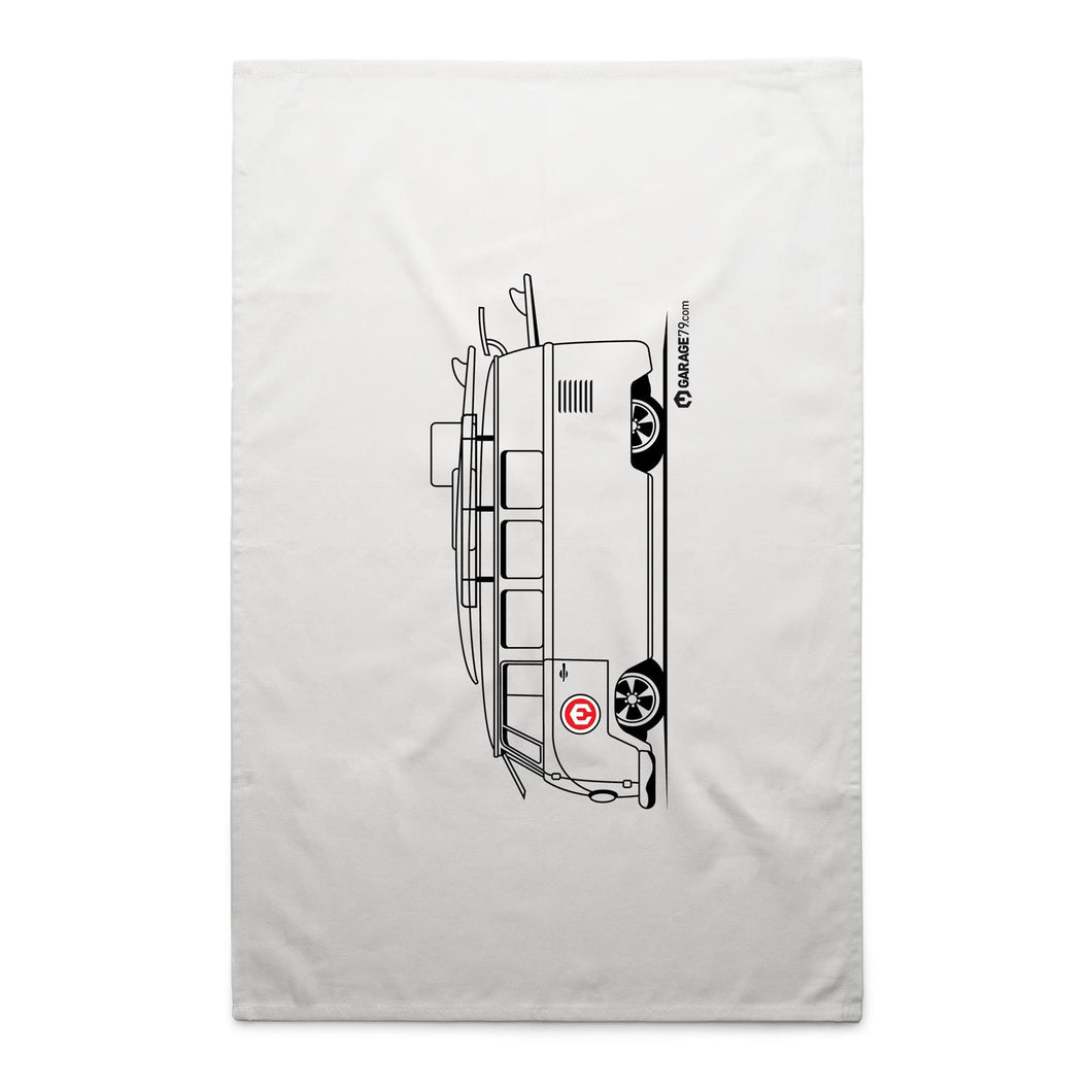 Surfing Kombi Side Tea Towel