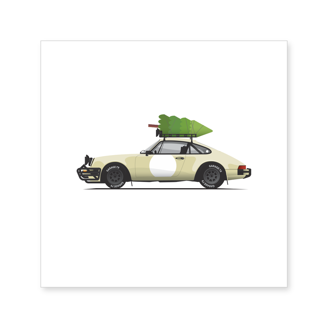 Christmas Porsche – Digital Printable Greeting Card