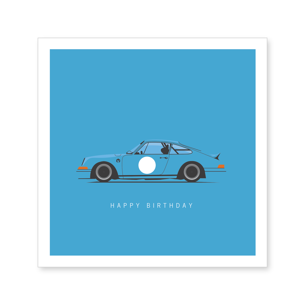 Porsche Happy Birthday – Digital Printable Greeting Card