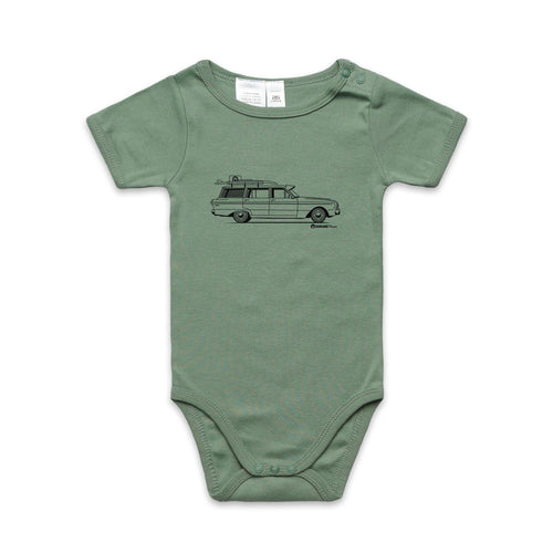 Falcon Wagon on the Side Baby Onesie