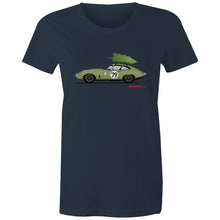 Christmas Jaguar E-Type Series  - Women's Maple Tee