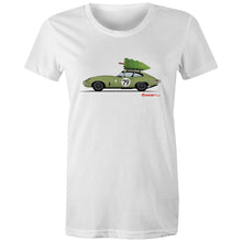 Christmas Jaguar E-Type Series  - Women's Maple Tee