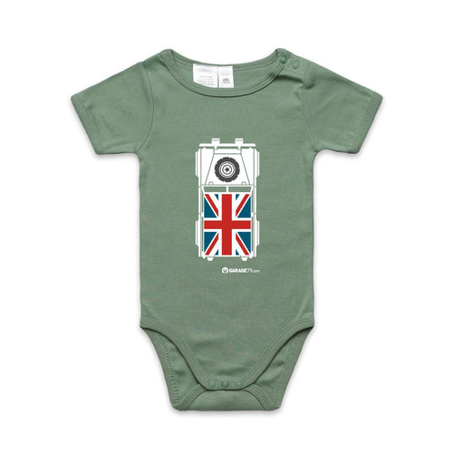 Land Rover Top View - Baby Onesie Romper