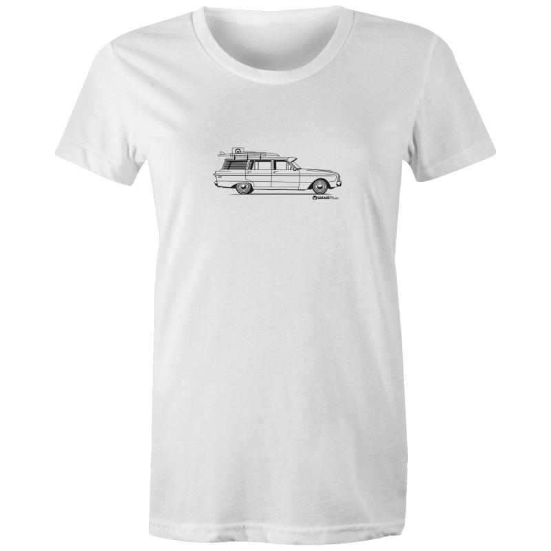Falcon Wagon on the Side - Womens Crew T-Shirt