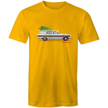 Christmas Falcon Surfing Wagon Tree - Mens T-Shirt