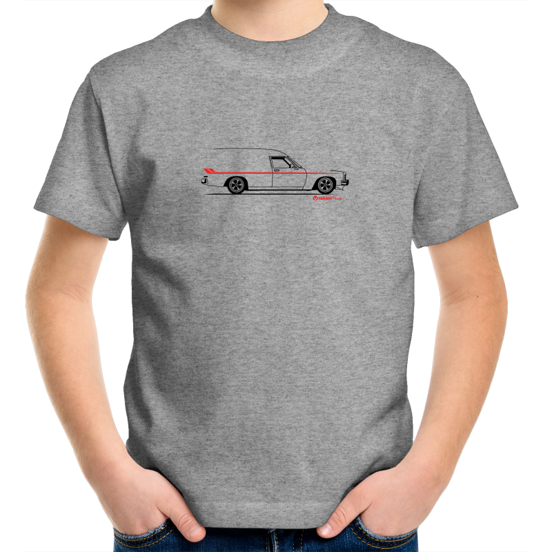 Panel Van on the Side - Kids Youth Crew T-Shirt