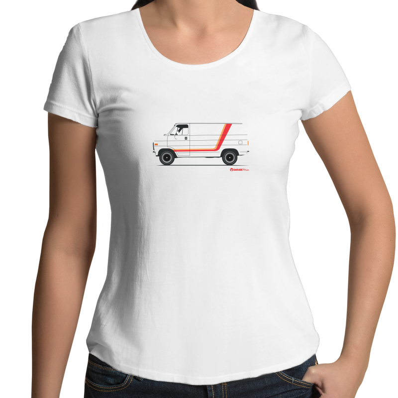 Chevy Van Side- Womens Scoop Neck T-Shirt