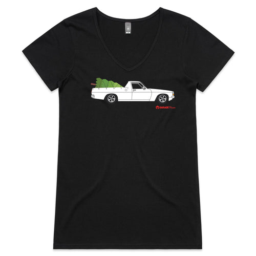 Gavan's Christmas WB Ute Womens V-Neck T-Shirt
