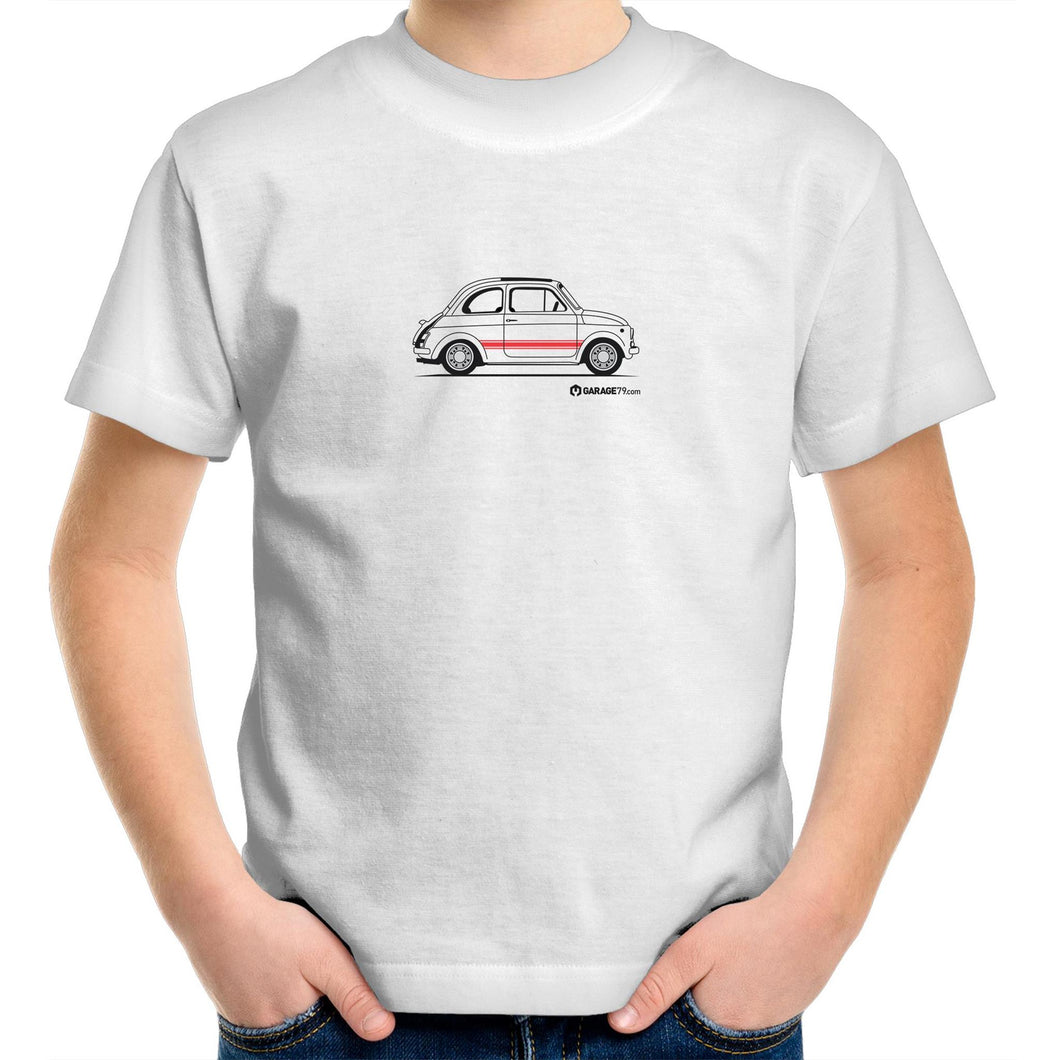 Fiat Side with Red Kids Youth Crew T-Shirt