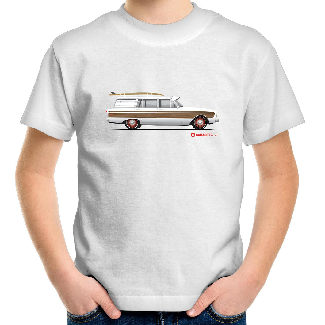 Falcon Surfing Wagon Kids Youth Crew T-Shirt