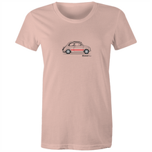 Fiat Side with Red - Women's Crew Neck T-Shirt