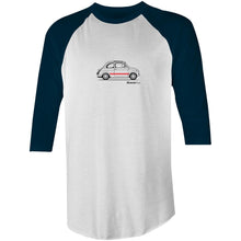 Fiat Side with Red 3/4 Sleeve T-Shirt