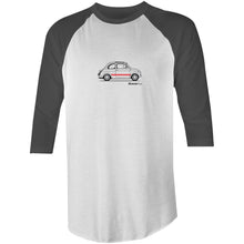 Fiat Side with Red 3/4 Sleeve T-Shirt