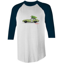 Christmas Jaguar E-Type Series 3/4 Sleeve T-Shirt