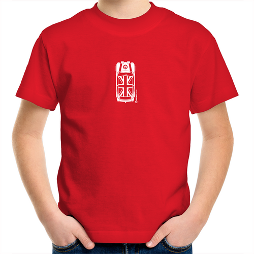 Size 5 Mini Top View - Kids Youth Crew T-Shirt - WAREHOUSE