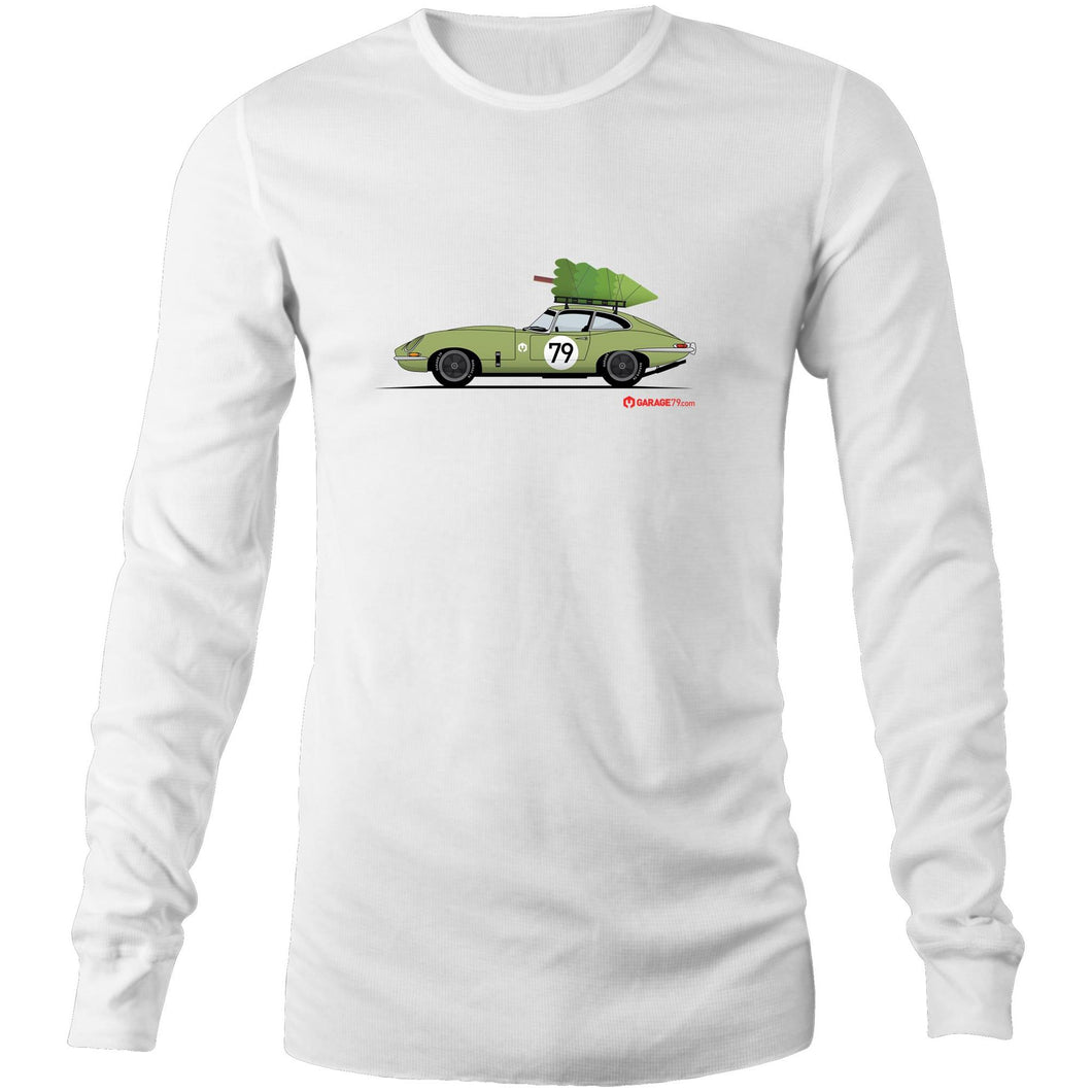 Christmas Jaguar E-Type Series Mens Long Sleeve T-Shirt