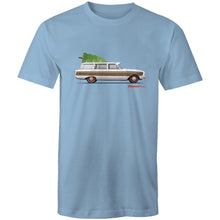 Christmas Falcon Surfing Wagon Tree - Mens T-Shirt