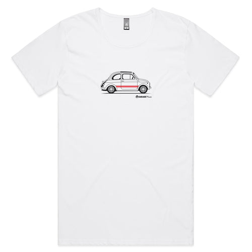 Fiat Side with Red Mens Scoop Neck T-Shirt